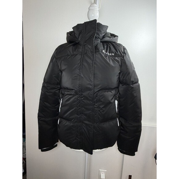 Spyder Jackets & Blazers - Spyder Womens Black Puffer Ski Jacket Hooded Insulated Water Resistant S